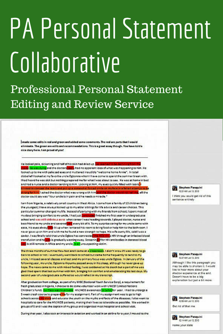 Medical school personal statement requirements length