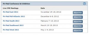PRIMEDConferenceSchedule20122013 | The Physician Assistant Life