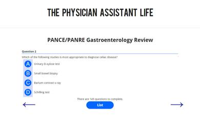 PANCE and PANRE Gastroenterology Blueprint Topic Specific Exam