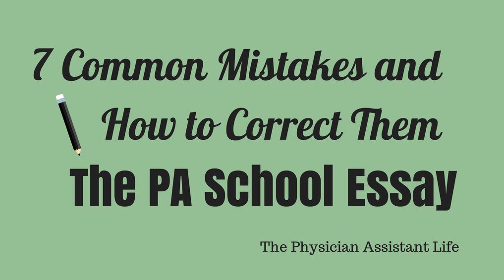 help writing a personal statement for pa school