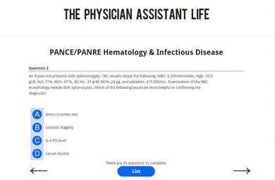 PANCE and PANRE Hematology Blueprint Topic Specific Exam
