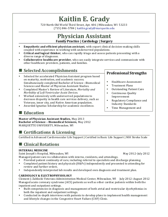 doctor assistant resume