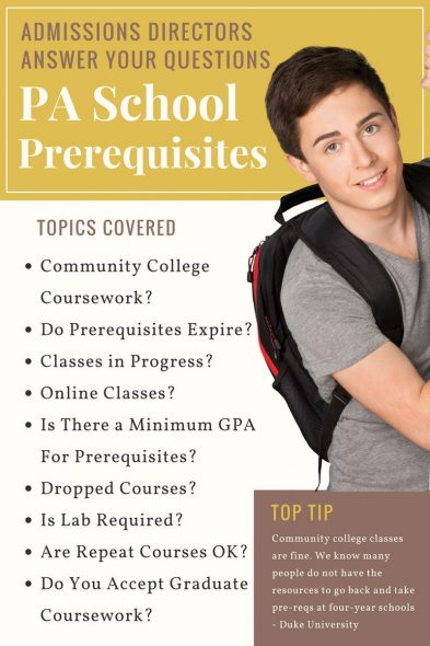 Admissions Directors Tell All - PA School Prerequisites