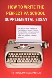 how to write supplemental essays for pa school