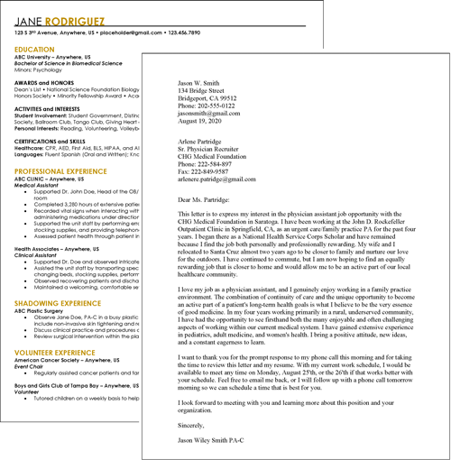 PACoverLetterandResumeEditing | The Physician Assistant Life