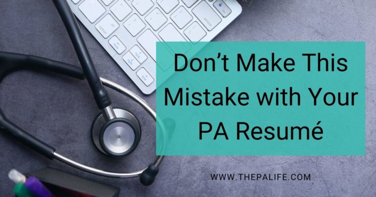 Dont make this mistake with your pa resumé