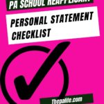 PA School Reapplicant Personal Statement Checklist