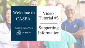 CASPA Video Tutorial Section Three - Supporting Information