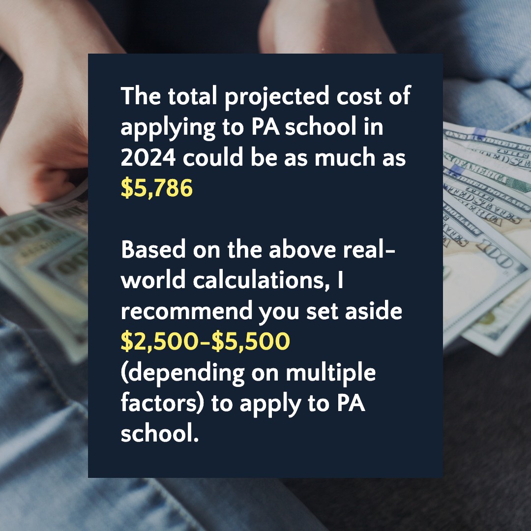 TheTotalCostofApplyingtoPASchoolin2024 | The Physician Assistant Life
