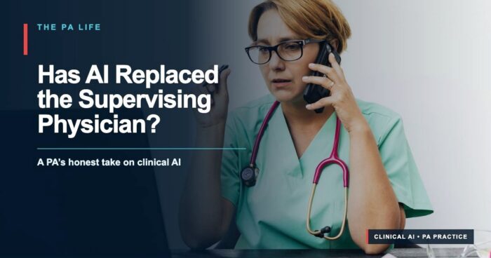 hasaireplacedsupervisingphysicianstockfeatured | The Physician Assistant Life Has ai replaced the supervising physician Featured image with a clinician consulting by phone and computer