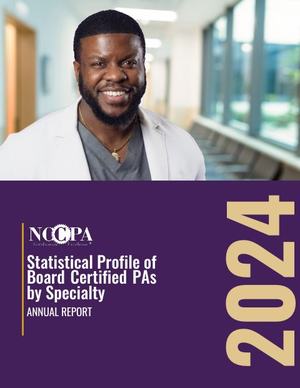 Cover of Statistical Profile of Board Certified PAs by Specialty, 2025 edition (11th year) — just posted