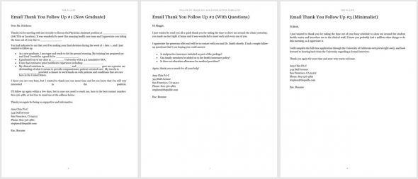 Physician Assistant Thank You and Follow Up Letter Templates | The Physician Assistant Life Physician Assistant Thank You and Follow Up Letter Templates