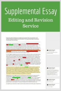 Supplemental Essay Editing and Revision Physician Assistant
